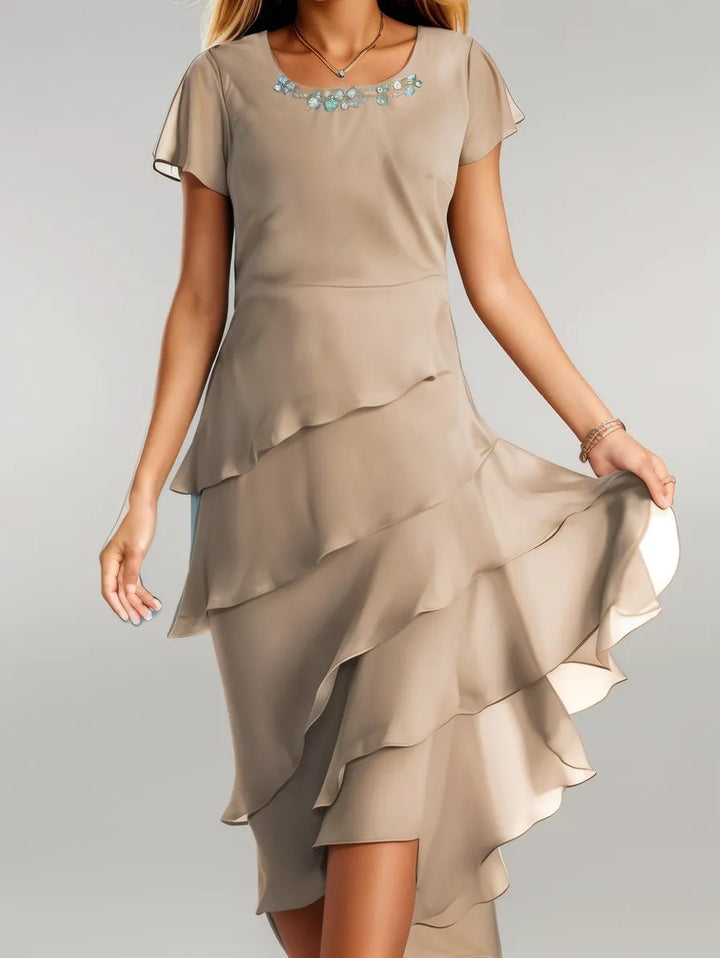 Linda | Chiffon Layered Dress